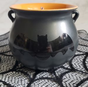Halloween Bat Cauldron Candle